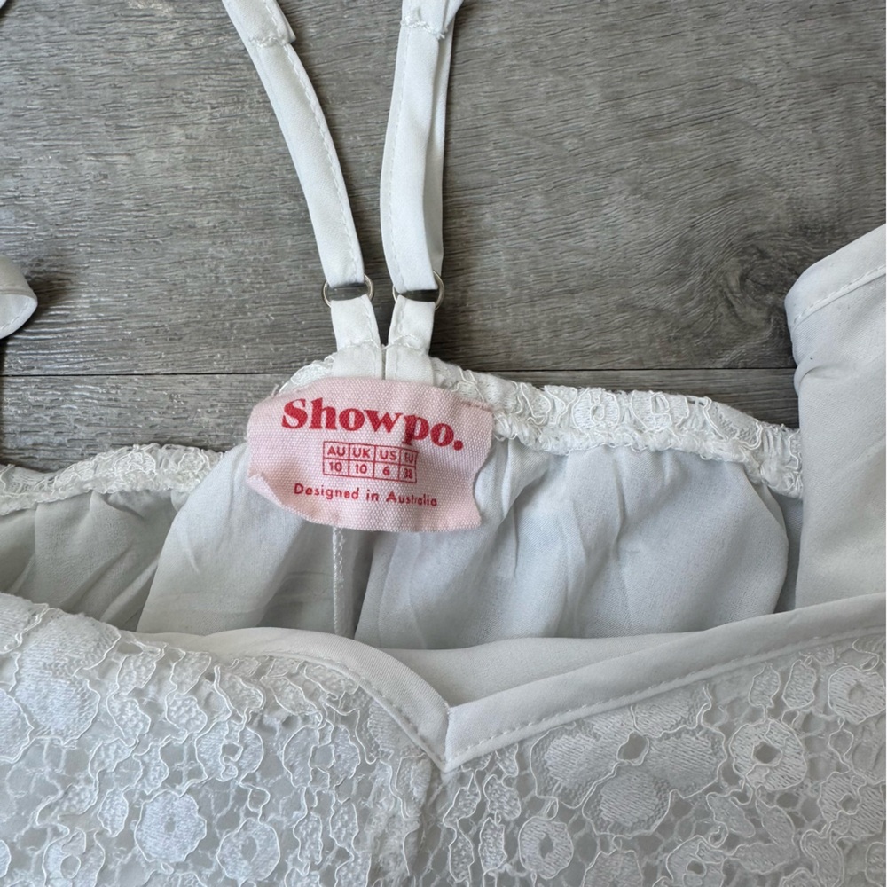 Showpo White Lace Camisole Dress - Picture 3 of 4